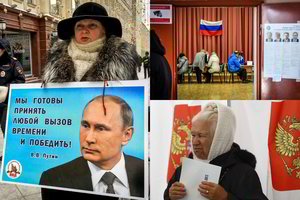 Į rinkimus skubantys maskviečiai paaiškino, kodėl renkasi Vladimirą Putiną