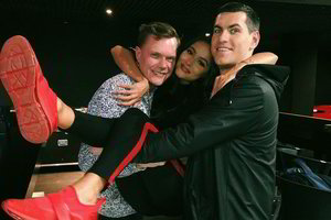 Asmenukėse – K. Meschino ant M. Stasiulio ir J. Jankevičiaus rankų