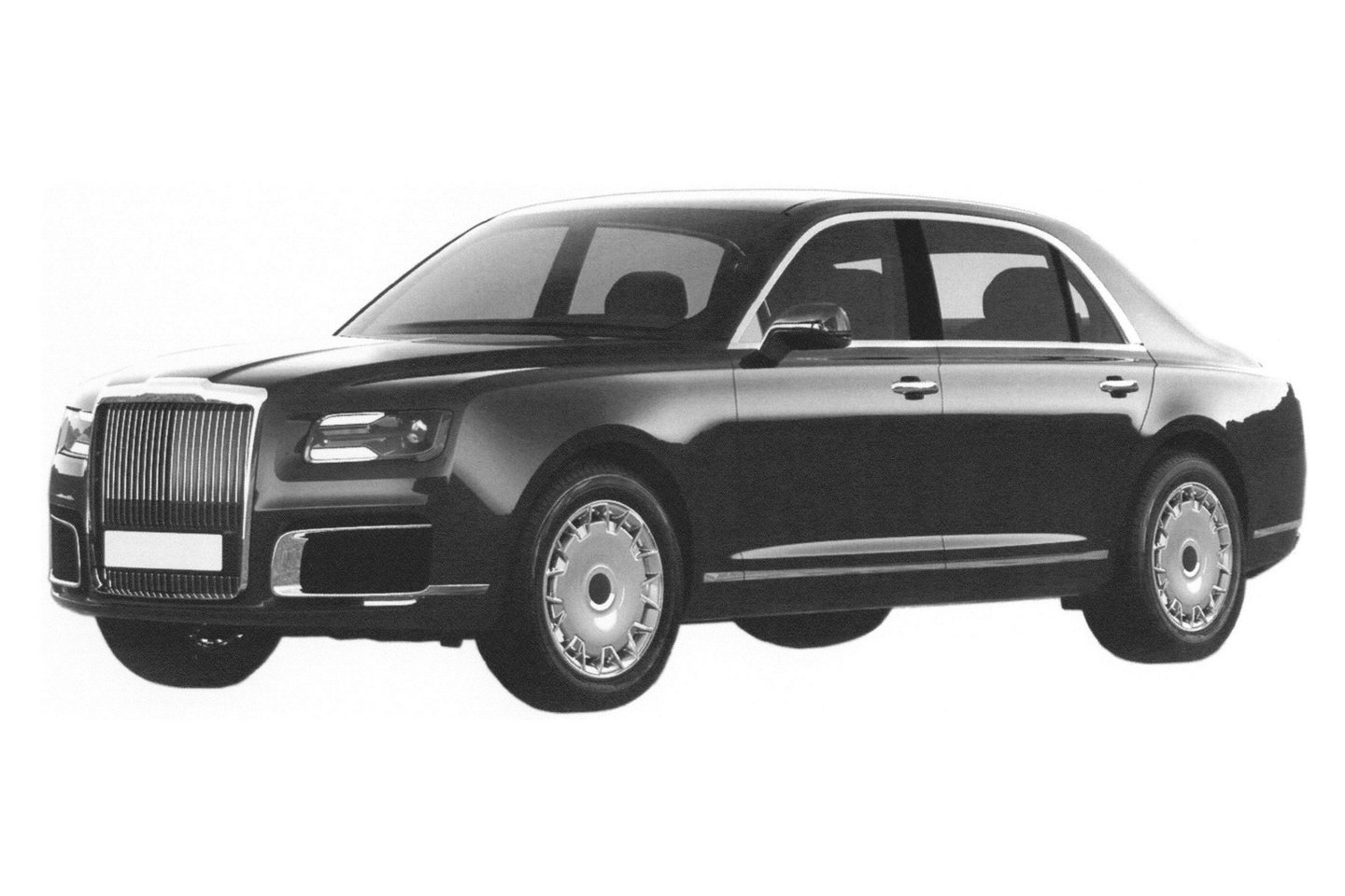 Pirmąjį projekto „Kortežas“ automobilį bus galima išvysti per prezidento Vladimiro Putino inauguraciją. <br>Gamintojo nuotr.