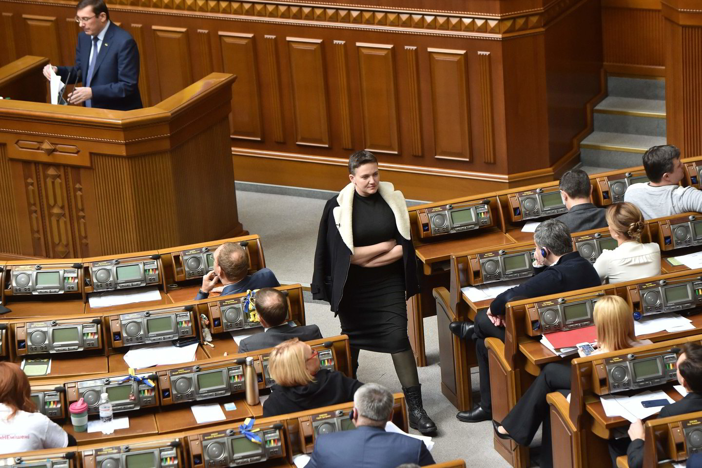 N.Savčenko buvo suimta parlamento rūmuose.<br>AFP/Scanpix nuotr.