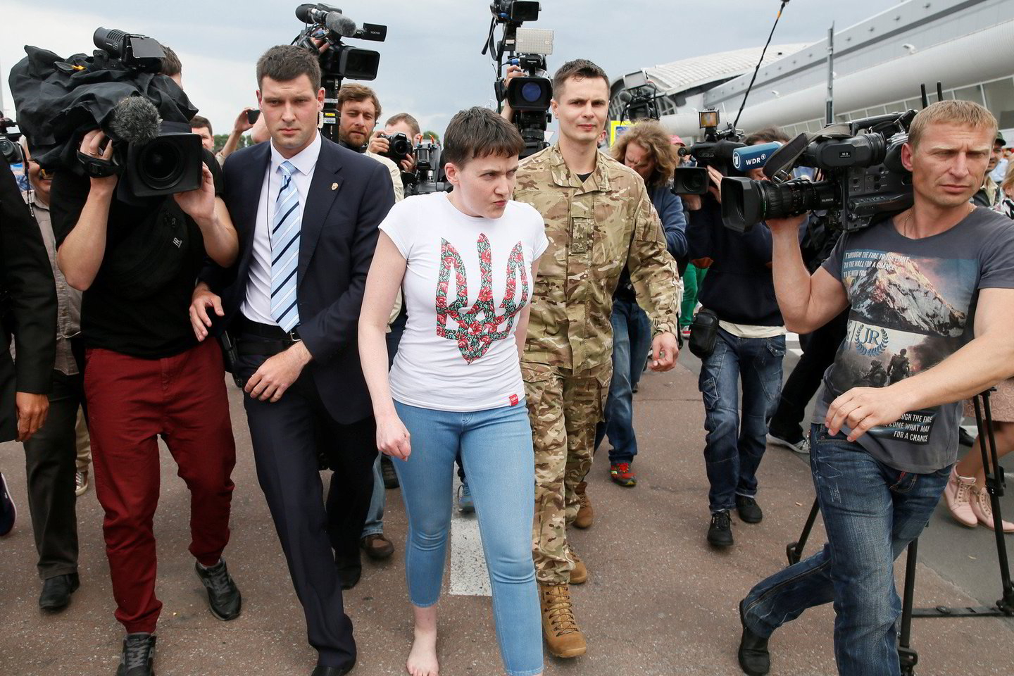 N.Savčenko pasitikta Kijeve.<br>Reuters/Scanpix nuotr.