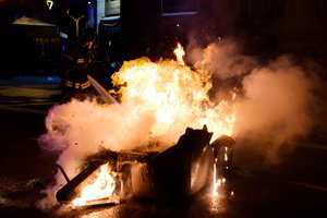 Katalonijoje prieš lyderio sulaikymą protestuojantys žmonės blokavo kelius