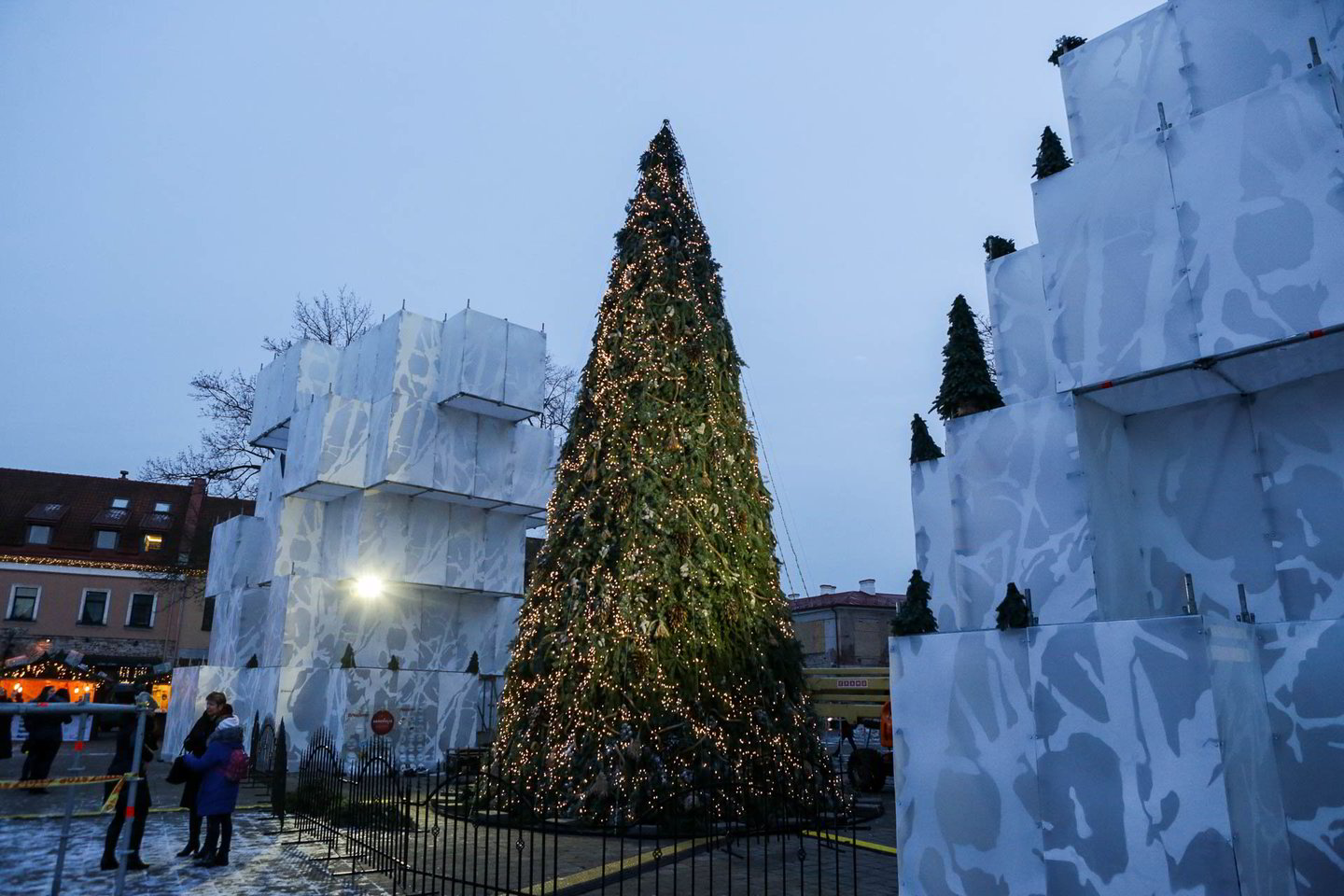  2017-ųjų gruodį Kalėdų eglei Kaune apšvisti buvo naudojama elektros energija, pagaminta iš sukauptų kavos tirščių. <br> G.Bitvinsko nuotr.