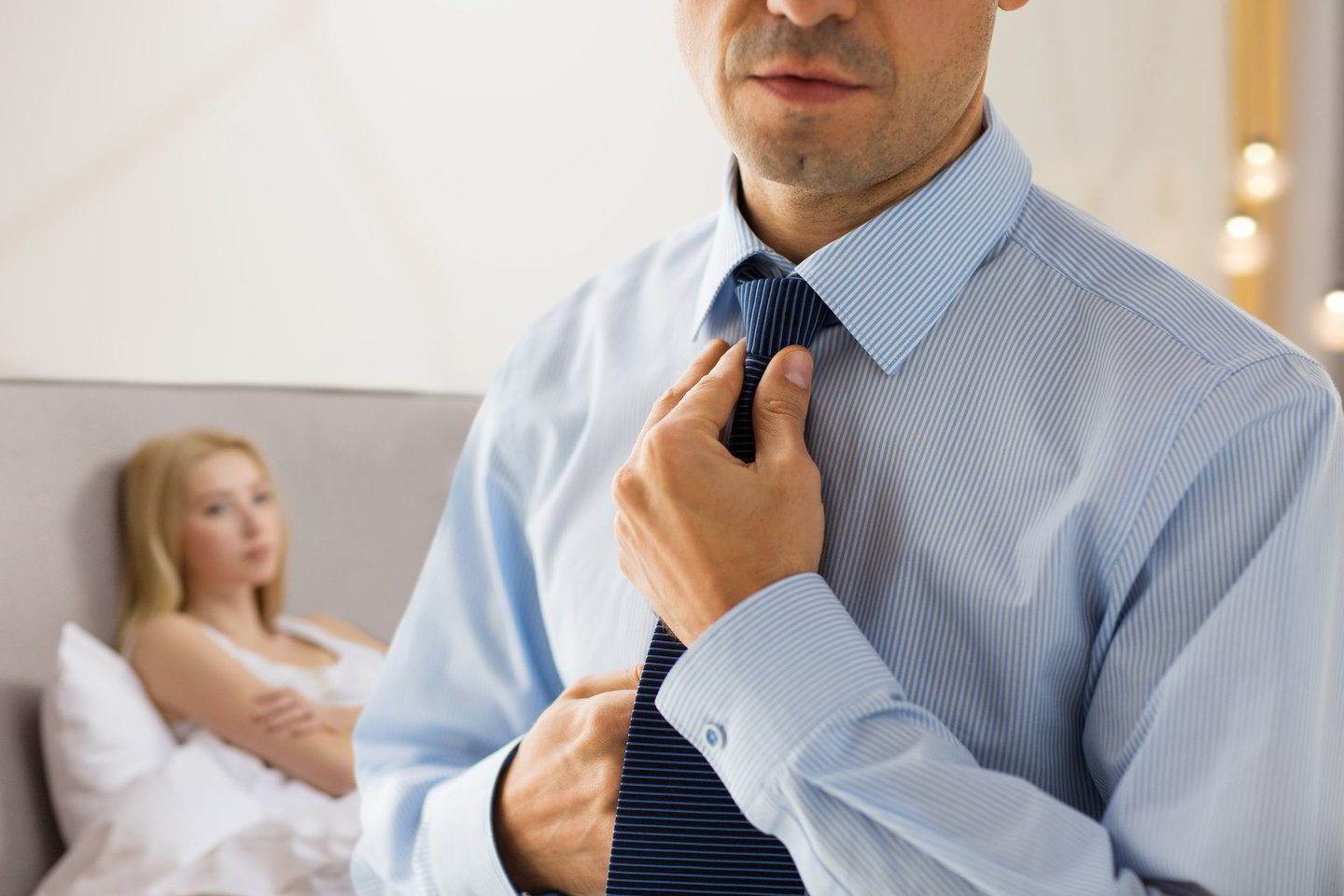 Namie jis nenakvojo. Ryte grįžo tik persirengti ir išėjo į darbą.<br> "123rf.com" asociatyvioji nuotr.