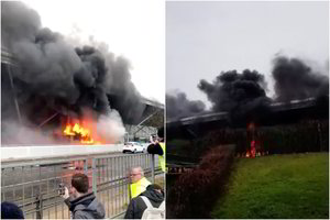 Londono Stanstedo oro uoste autobuso gaisras sutrikdė skrydžius