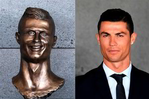 Pamenate išjuoktą Cristiano Ronaldo biustą? Jo autorius sukūrė antrą variantą