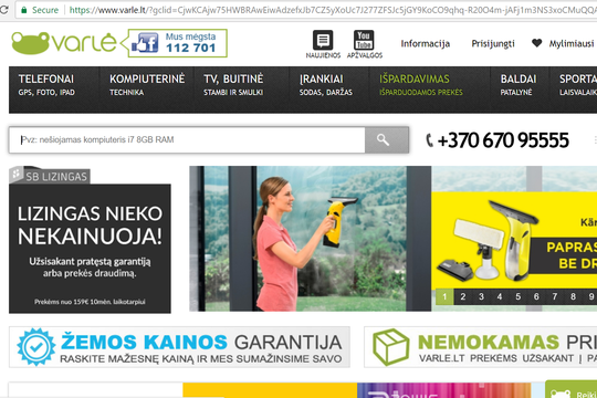 Už nesąžiningą komercinę veiklą kliuvo ir Varle.lt: skirta keturženklė bauda