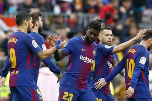 „Barcelona“ futbolininkai skausmą nuplovė Ispanijos lygos rekordu