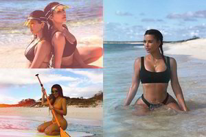 Pasigrožėkite: pritrenkiančios Kim Kardashian atostogų akimirkos