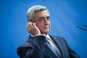 Tūkstančiai armėnų protestavo prieš buvusio prezidento Seržo Sargsiano siekį likti valdžioje