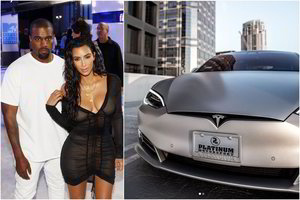 Kim Kardashian ir Kanye Westas įsigijo išskirtinį „Tesla“ elektromobilį