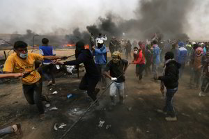 Gazos Ruože per protestus žuvo du palestiniečiai