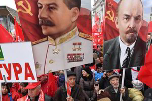 Rusiškas cirkas: konspiratoriai šlovina Sovietų Sąjungą ir skelbia JAV karo robotų pavojų