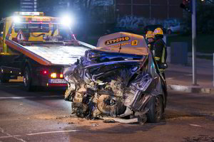 Nukreipė žvilgsnį į „City Bee“ taranuotą pavėžėtojo automobilį: kilo įtarimas