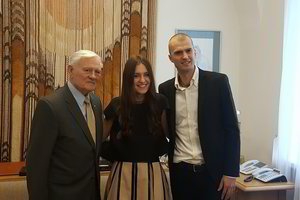 Į „Euroviziją“ išvykstančiai I. Zasimauskaitei sėkmės linkėjo ir V. Adamkus 