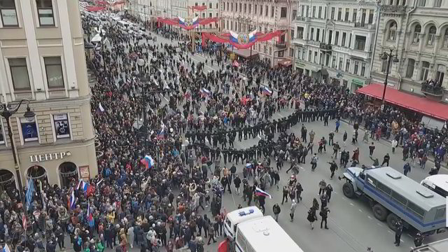 Per šeštadienį Rusijoje vykusius protestus sulaikyta 1600 žmonių