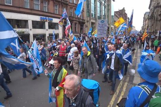 Škotai surengė žygį už regiono nepriklausomybę