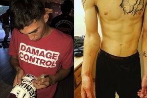 Amerika pašiurpusi: kovotojas siaubingai išsinarino alkūnę