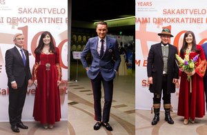 Sakartvelo ambasadoje R. Karbauskis pasirodė vilkėdamas tautinį kostiumą