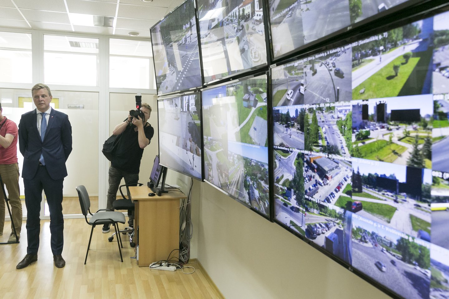 Vilniuje įrengtos naujos stebėjimo kameros.<br> T. Bauro nuotr.