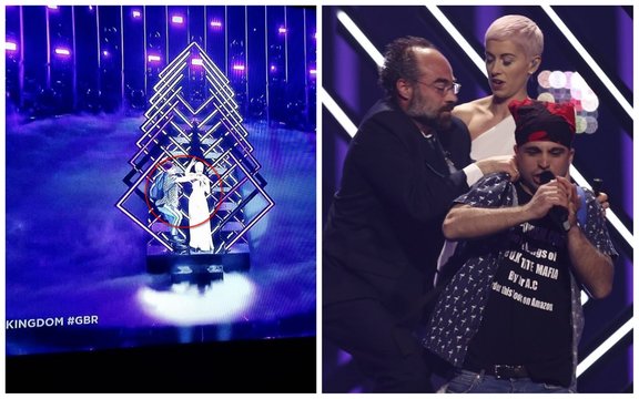 Incidentas „Eurovizijoje“: britės pasirodymą sutrikdė įžūlus vyriškio poelgis