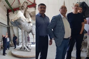 Iš Kijevo grįžęs Visvaldas Matijošaitis: „Vytis bus galingiausia skulptūra Lietuvoje“