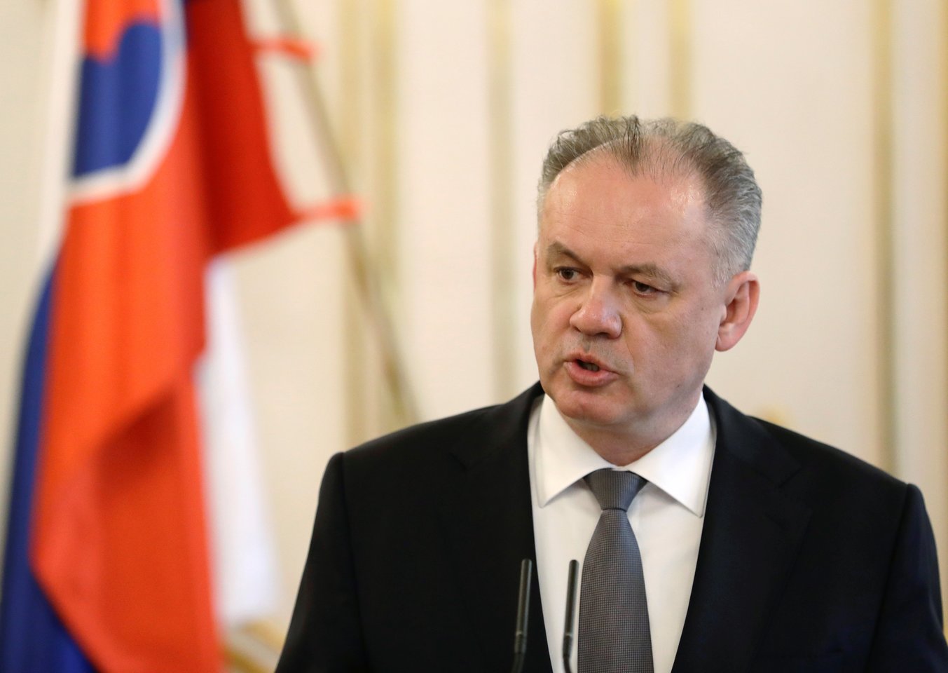  Slovakijos prezidentas Andrejus Kiska antradienį pareiškė, kad nesieks antros kadencijos šiame poste per kitąmet vyksiančius rinkimus.<br> Reuters/Scanpix nuotr.
