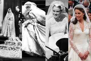 Karališkos vestuvinės suknelės, sukėlusios didžiausias ovacijas