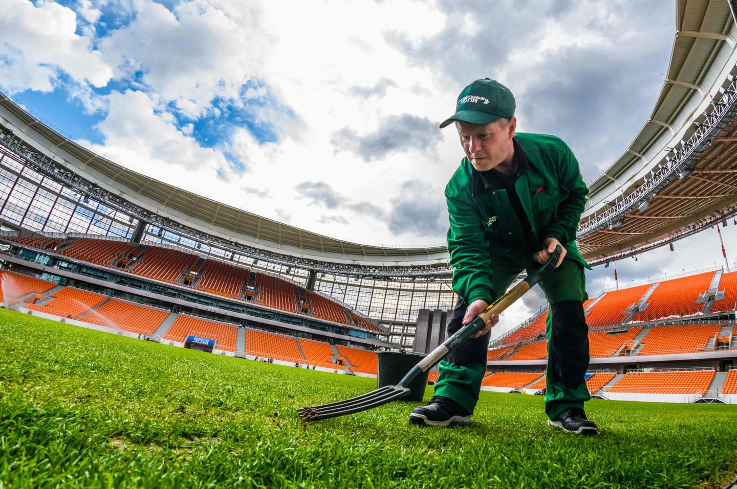 Rusija ruošiasi birželį vyksiančiam Pasaulio futbolo čempionatui.<br>„Sputnik“/„Scanpix“ nuotr.