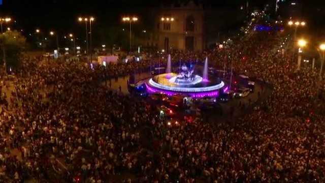 Nufilmuota, kas dėjosi Madrido gatvėse po „Real“ pergalės