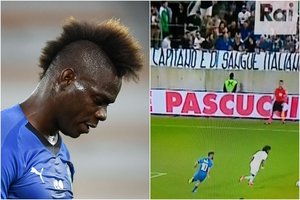 Italijos rinktinės gerbėjai iškėlė prieš Mario Balotelli nukreiptą plakatą