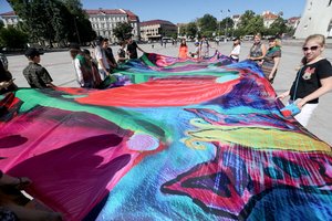 Vaikų dovana Lietuvai pribloškė savo dydžiu ir spalvomis