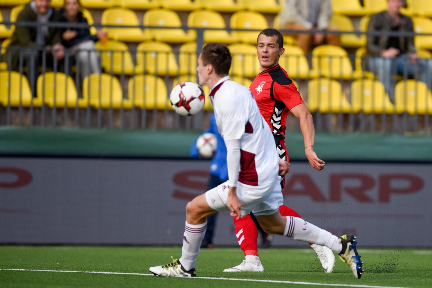  Lietuvos futbolo rinktinė Baltijos taurėje liko paskutinė.<br> D.Umbraso nuotr.