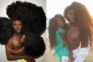 Tėtis su dukra stulbina internautus savo įspūdingais plaukais