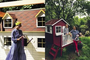 Garsių šeimų vaikai mėgaujasi nuosavais pasakų nameliais