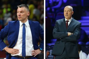  Š. Jasikevičiaus ir R. Kurtinaičio akistata: treniruodami dar nėra pralaimėję finale