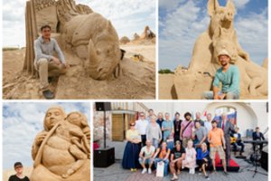 Jelgavoje sukurtos smėlio skulptūros verčia aikčioti