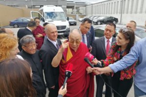 Tibeto dvasinis lyderis Dalai Lama atvyko į Lietuvą 