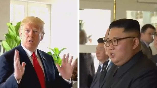 D. Trumpas skėlė juokelį žurnalistams – Kim Jong-uno reakcija neįkainojama