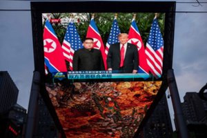 Seulo laikraščiai sveikina derybas Singapūre kaip pirmą žingsnį taikos link