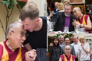 Pietums su Dalai Lama neatsispyrė ir Egidijus Dragūnas bei Ingeborga Dapkūnaitė 