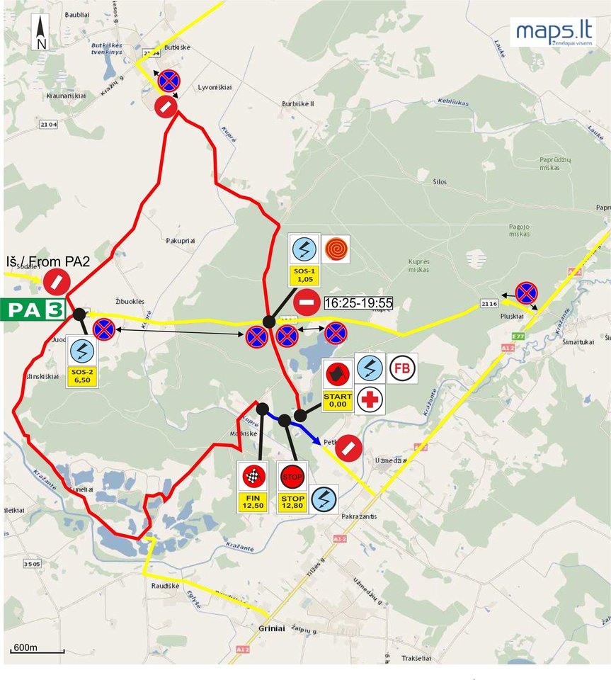 Septintas ir devintas greičio ruožai.<br> Organizatorių nuotr.