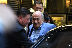 Buvęs FIFA vadovas J. Blatteris atvyko į pasaulio čempionatą Rusijoje