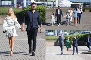 Į apdovanojimų ceremoniją Lietuvos krepšinio žvaigždes lydėjo mylimosios