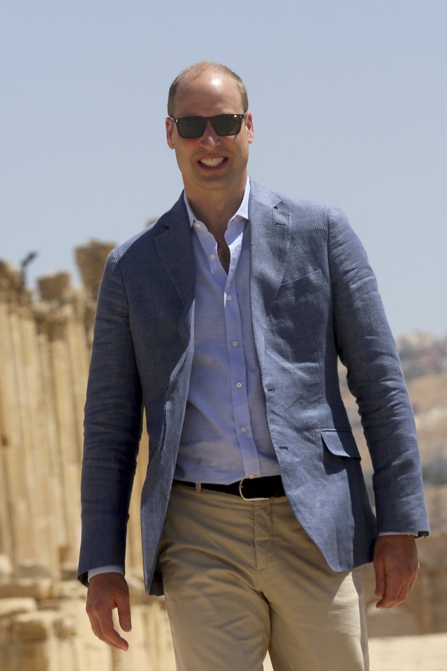  Princas Williamas lankėsi Jordanijoje.<br> AP nuotr.