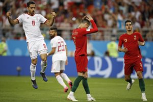 C. Ronaldo neįmušė baudinio, o portugalai vos neprisižaidė su Iranu