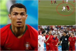 Futbolo pasaulis skilo: ar Cristiano Ronaldo turėjo gauti raudoną kortelę?