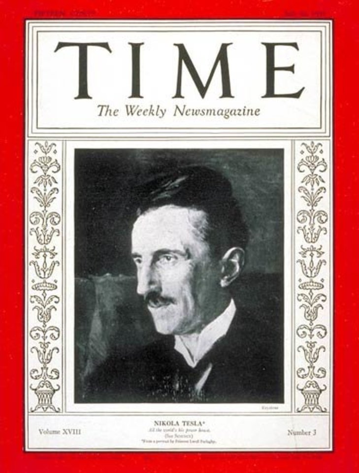  N. Tesla ant žurnalo Time viršelio.<br> TIME nuotr.