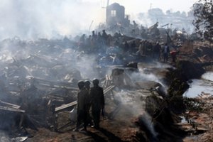 Kenijos sostinės turguje kilęs gaisras nusinešė 15 gyvybių