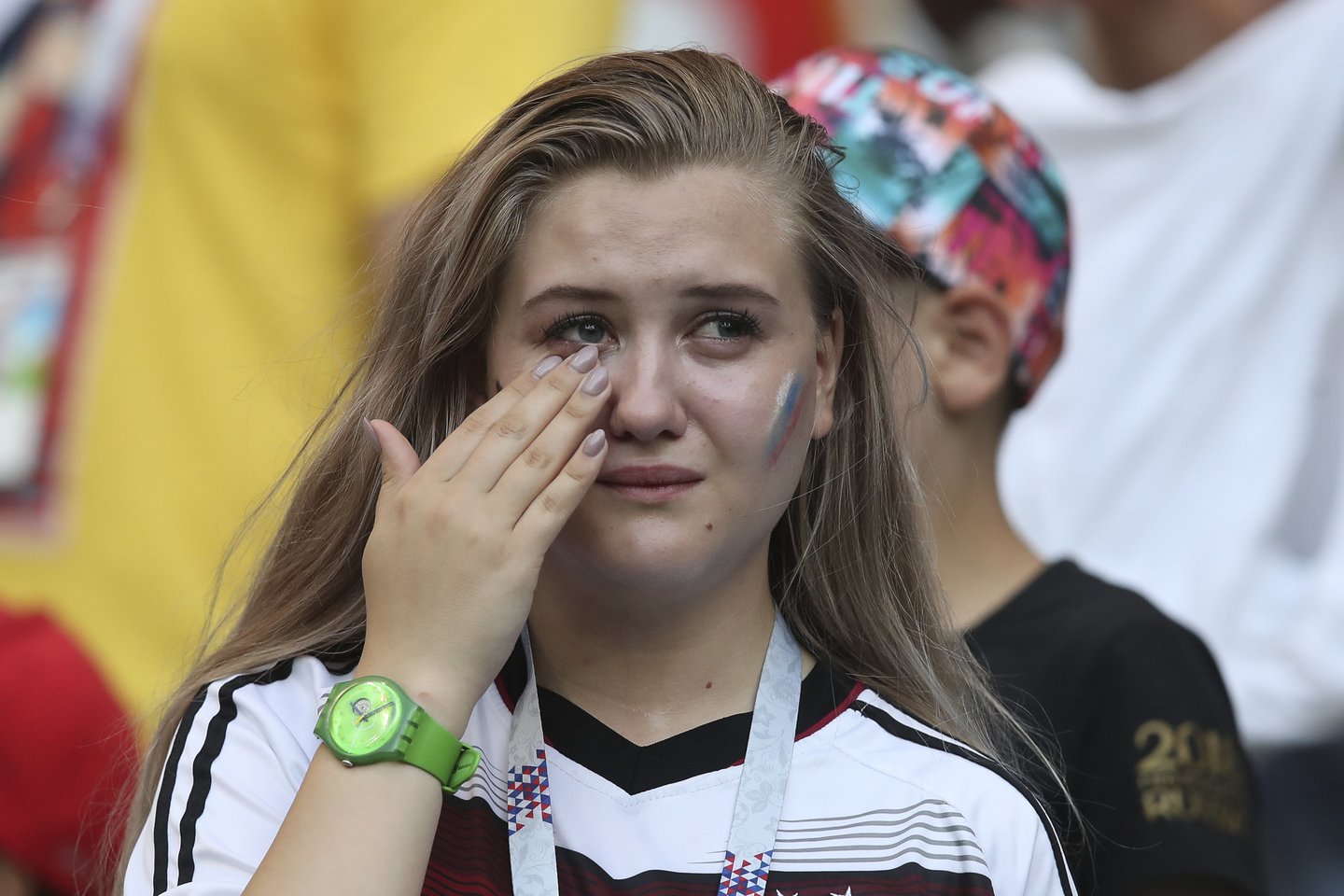  Vokietijos rinktinės sirgaliai liejo ašaras.<br> AP nuotr.